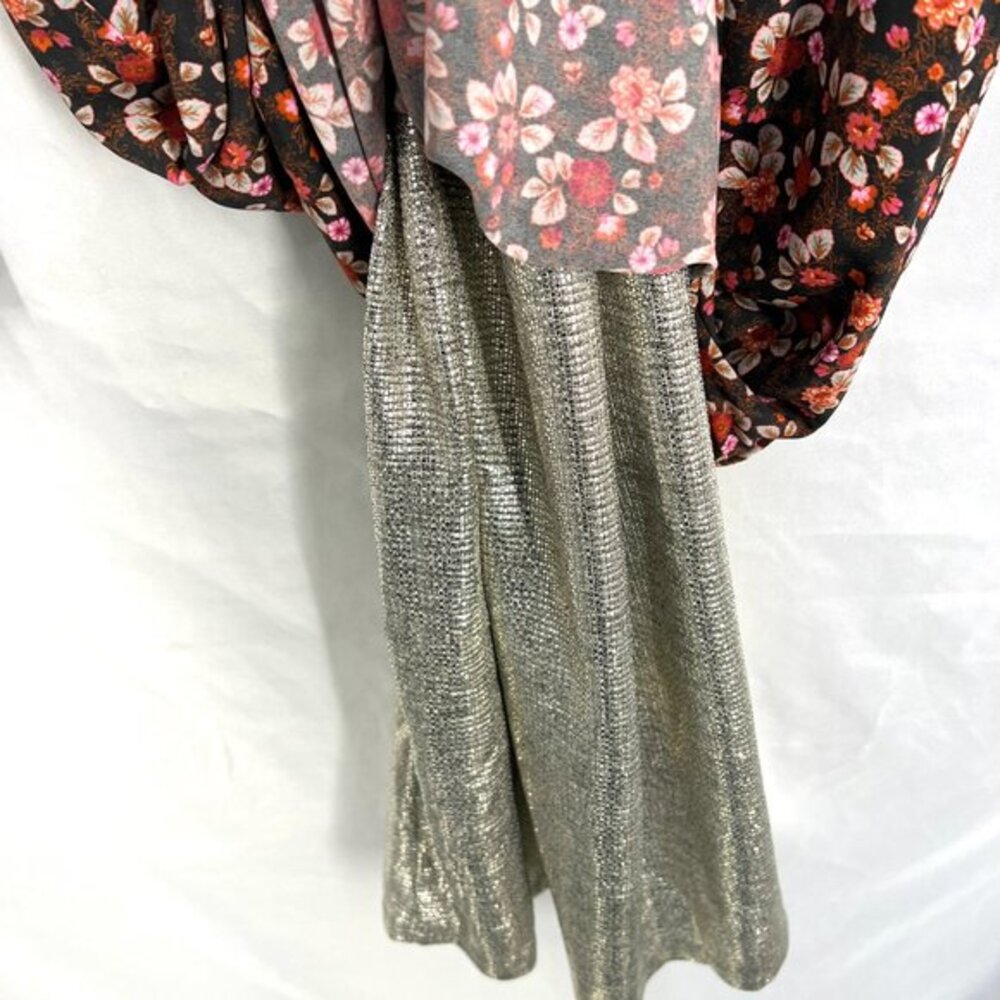 NEW Ramy Brook Floral Heidi Dress bodycon sheath midi grunge retro high‎ neck XL - Picture 9 of 16